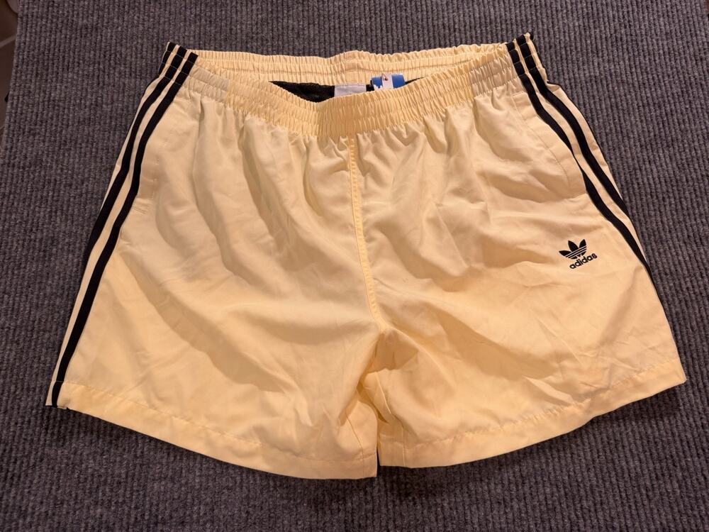 NWT Men’s Adidas Swimwear Size 2XL ALMOST YELLOW / BLACK LINED WITH POCKETS